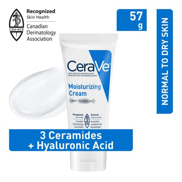 CeraVe Moisturizing Cream with 3 Ceramides and Hyaluronic Acid 57g